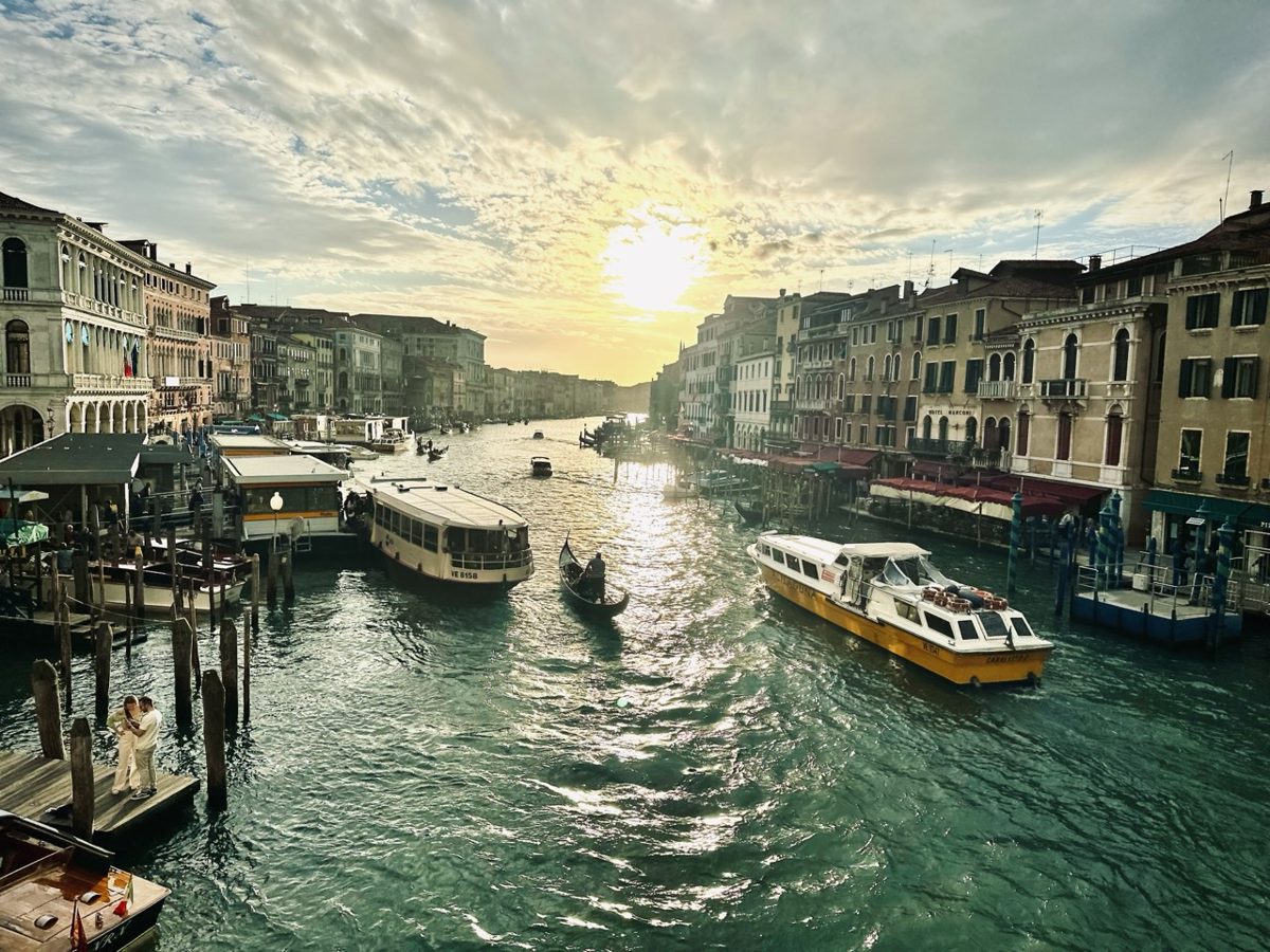 Sunset over the Grand Canal in Venice